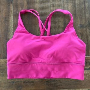 Lululemon longline energy bra in hot pink!